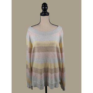 Chaps Pastel Striped Cotton Blend Sweater Size XXL NWT